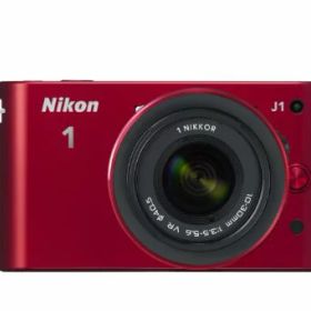 【中古】Nikon ミラーレス一眼カメラ Nikon 1 (ニコンワン) J1 (ジェイワン) 標準ズームレンズキット レッドN1 J1HLK RD