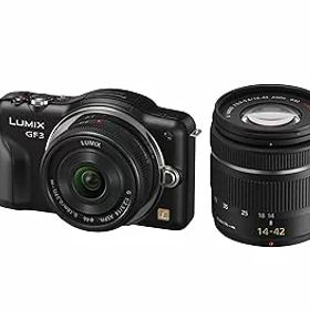 【中古】(非常に良い)パナソニック ミラーレス一眼カメラ LUMIX GF3 ダブルレンズキット エスプリブラック DMC-GF3W-K
