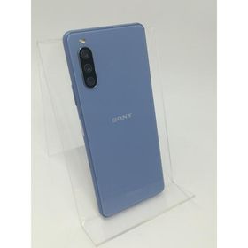 【中古】SONY au 【SIMロック解除済み】 Xperia 10 III ブルー 6GB 128GB SOG04【大須2】保証期間１ヶ月【ランクB】