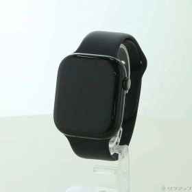 【中古】Apple(アップル) Apple Watch Series 10 GPS 46mm ジェットブラックアルミニウムケース ブラックスポーツバンド 【262-ud】