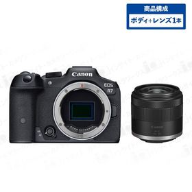 キヤノン EOS R7 ボディ ブラック + 広角ズームレンズセット RF-S14-30mm F4-6.3 IS STM PZ ブラック イオス ミラーレス一眼カメラ Canon