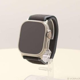 〔中古〕Apple(アップル) Apple Watch Ultra 2 GPS + Cellular 49mm チタニウムケース ブルー／ブラックトレイルループ〔348-ud〕