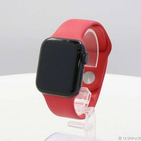 〔中古〕Apple(アップル) Apple Watch SE 第2世代 GPS 40mm ミッドナイトアルミニウムケース レッドスポーツバンド〔305-ud〕