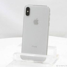 〔中古〕Apple(アップル) iPhoneX 64GB シルバー MQAY2J／A SIMフリー〔377-ud〕