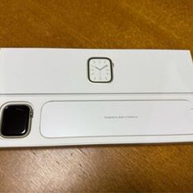 【美品】アップルウォッチ Series7 45mm/セルラーモデル ステンレス ゴールド Apple Watch Cellularモデル