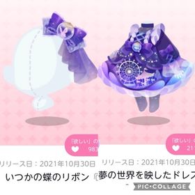 出品時最安値＊【2点セット】夢の世界を映したドレス いつかの蝶のリボン | ポケコロツイン(ポケツイ)のアカウントデータ、RMTの販売・買取一覧