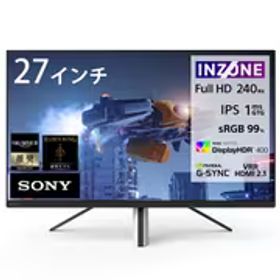 ソニー SONY ゲーミングモニター/INZONE M3(インゾーン M3)/27型/FullHD(1920×1080)/IPSパネル/ノングレア/240Hz/1ms(高速モード)/エッジ型LED/ホワイト SDM-F27M30