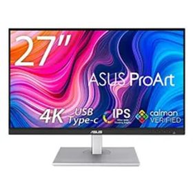 ASUS4Kモニター27インチPA279CV-J(無輝点交換保証HDRIPSType-C65WPDDisplayPortHDMIx2高さ調整縦横回転SRGB100%Rec.709CalmanVerified