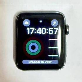 【美品/電池100%】Apple Watch Series3 GPS 42mm スペースグレイ A1859 本体+純正バンド+純正ケーブル 送料無料 別箱で発送