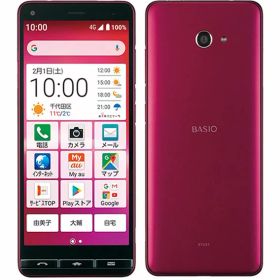 【中古】【安心保証】 京セラ BASIO4 KYV47[32GB] au ワインレッド