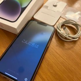 【美品】Apple iPhone 14 256GBパープル 本体