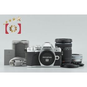 【中古】OLYMPUS オリンパス OM-D E-M10 Mark III EZ ダブルズームキット シルバー シャッター回数僅少