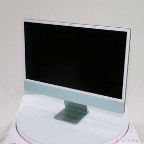 〔中古〕Apple(アップル) iMac 24-inch Mid-2021 MGPH3J／A Apple M1 8コアCPU_8コアGPU 8GB SSD256GB グリーン 〔15.7 Sequoia〕〔348-ud〕