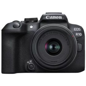 【中古】Canon ミラーレス一眼カメラ EOS R10 レンズキット(RF-S18-45)ブラック/APS-C/EOSR10-1845ISSTMLK