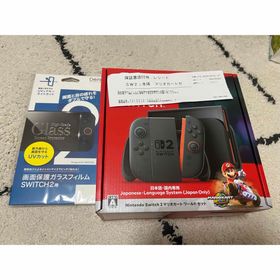 ニンテンドースイッチ(Nintendo Switch)の新品未使用 Nintendo Switch マリオ 強化ガラスフィルム 2セット(家庭用ゲーム機本体)