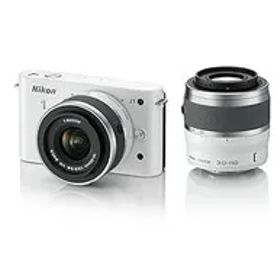 【中古】Nikon ミラーレス一眼カメラ Nikon 1 (ニコンワン) J1 (ジェイワン) ダブルズームキット ホワイトN1 J1WZ WH