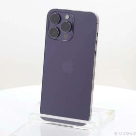 【中古】Apple(アップル) iPhone14 Pro Max 256GB ディープパープル MQ9E3J／A SIMフリー 【344-ud】