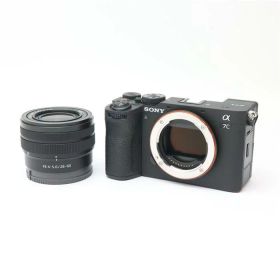 【中古】 《美品》 SONY α7C II ズームレンズキット ILCE-7CM2L B ブラック【ホットシューバネファインダーカバー部品交換/各部点検済】 [ デジタルカメラ ]