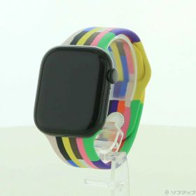 【中古】Apple(アップル) Apple Watch Series 10 GPS 42mm ジェットブラックアルミニウムケース プライドエディションスポーツバンド 【295-ud】