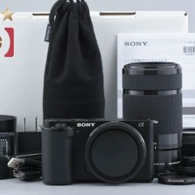 SONY ソニー 【中古】SONY ソニー α VLOGCAM ZV-E10Y ダブルズームレンズキット ブラック シャッター回数僅少 元箱付き ミラーレスカメラ