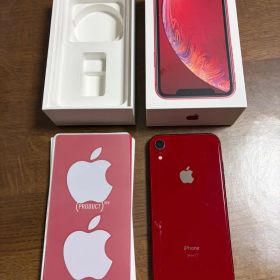 【良品】iPhone XR Red 64GB SIMフリー バッテリ87% 箱有