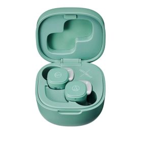 オーディオテクニカ ワイヤレスイヤホン アースグリーン Bluetooth 急速充電 小型 軽量 サスティナブル ATH-SQ1TW STB