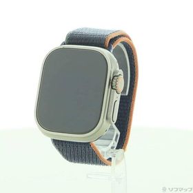 〔中古〕Apple(アップル) Apple Watch Ultra 2 GPS + Cellular 49mm チタニウムケース グリーン／グレイトレイルループ〔348-ud〕