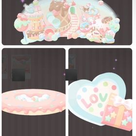 たっぷりチョコのデコレーションドーナツパークの壁、床、ドア 3点セット | ハロスイ(ハロースイートデイズ)のアカウントデータ、RMTの販売・買取一覧