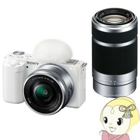 デジタルカメラ SONY ソニー VLOGCAM ZV-E10Y ダブルズームレンズキット [ホワイト] ZV-E10Y-W【KK9N0D18P】