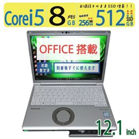 【超軽量・カメラ搭載】◆ Panasonic Let's note CF-SV7 CF-SV7HD4VS / 12.1型◆ 高性能 Core i5-8250U/高速 新品SSD 512GB / メモリ 8GB ◆ Windows 11 Pro / Office◆3ヶ月保証到着後すぐに使える 中古良品 win11対応 副業 テレワーク 中古PC 中古ノート