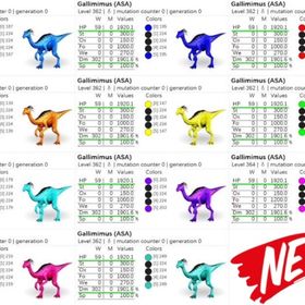 RARE SUPPORT 最新ガリミムス全11種 12/17🆙 | ARK Survival Evolvedのアカウントデータ、RMTの販売・買取一覧