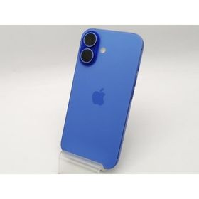 【中古】Apple au 【SIMフリー】 iPhone 16 128GB ウルトラマリン MYDU3J/A【大須2】保証期間１ヶ月【ランクC】