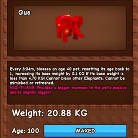 20kg！元虹ゾウ！庭を成長させる | ロブロックス(ROBLOX)のアカウントデータ、RMTの販売・買取一覧