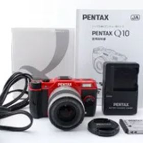 PENTAX デジタルミラーレス 一眼 Q10 ズームレンズキット RED 標準ズーム 02 STANDARD ZOOM Q10 LENSKIT 箱 取説 充電器 バッテリー 前 キャップ 付き #C0210