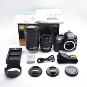 B#10489 Nikon デジタル一眼レフカメラ D5300 AF-P ダブルズームキット ブラック D5300WZ3