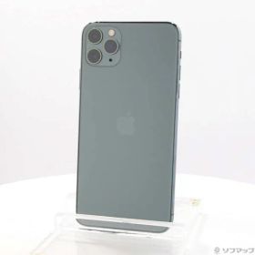 〔中古品〕 iPhone11 Pro Max 256GB ミッドナイトグリーン MWHM2J／A SIMフリー【196】