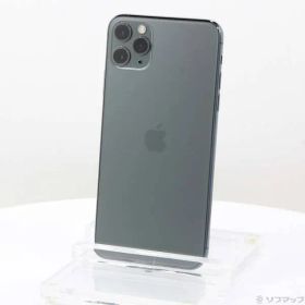 〔中古品〕 iPhone11 Pro Max 256GB ミッドナイトグリーン MWHM2J／A SoftBank【258】