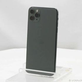 〔中古品〕 iPhone11 Pro Max 256GB ミッドナイトグリーン MWHM2J／A SIMフリー【352】