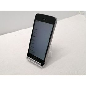 【中古】Apple au 【SIMロック解除済み】 iPhone SE （第1世代） 16GB スペースグレイ MLLN2J/A【仙台駅東口】保証期間１週間【ランクC】