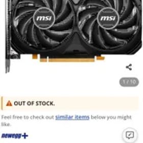 Gece RTX 4060 VENT 2X ブラック 8G 8GB GDDR6 グラフィックス カード (G4060V2XB8C)