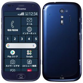 【中古】携帯電話 らくらくスマートフォン F-42A 32GB (ネイビー) [AAF47576]