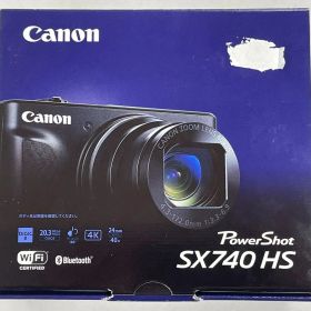 【箱破れ・印あり】Canon キャノン PowerShot SX740 HS ブラック コンパクトデジタルカメラ 光学40倍ズーム 4K動画 Wi-Fi対応