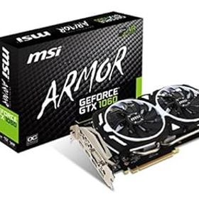 【中古】MSI Computer GTX 1060 ARMOR 6G OCV1 NVIDIA GeForce GDDR5 DVI2HDMI2DisplayPort PCI-Express Video Card 並行輸入品