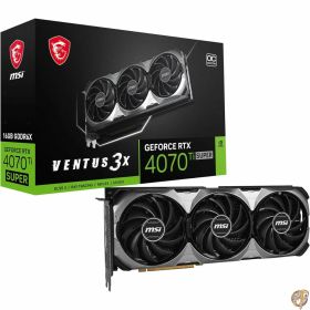 【25日1000円クーポン!25名様】MSI GeForce RTX 4070Ti SUPER 16G VENTUS 3X OC PCIe4.0 約3スロット厚・3ファン搭載 グラフィックスカード VD8728