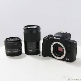 〔中古〕Canon(キヤノン) EOS Kiss M2 ダブルズームキット ブラック〔295-ud〕