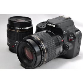 一眼レフカメラ 中古 キヤノン Canon EOS kiss X7 標準＆望遠ダブルズームセット 動画撮影 SDカード付き