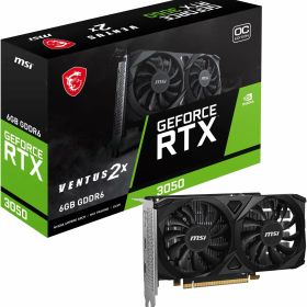 MSI GeForce RTX 3050 VENTUS 2X E 6G OC ゲーミンググラフィックスカード - 6GB GDDR6 1492 MHz PCI Express Gen 4 96ビット DP(v1.4a)1x HDMI 2.1 (4K対応) 青森倉庫