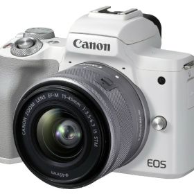 【中古】CANON EOS Kiss M2 ダブルズームキット [ホワイト]