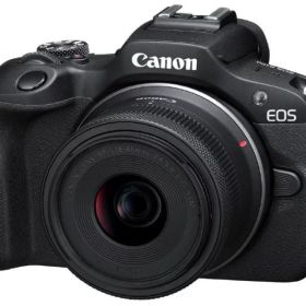 【中古】【1ヶ月保証】 キヤノン Canon ミラーレス一眼カメラ EOS R100 標準ズームレンズキット(RF-S18-45) ブラック EOSR100-1845ISSTMLK SDカード付き