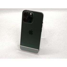 【中古】Apple 楽天モバイル 【SIMフリー】 iPhone 13 Pro 128GB アルパイングリーン MNDX3J/A【大須アメ横】保証期間１ヶ月【ランクC】
